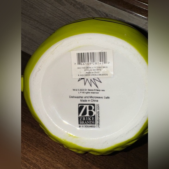 Super Cute Dr. Seuss The Grinch Sculpted Ceramic Mug - NEW - Picture 8 of 9